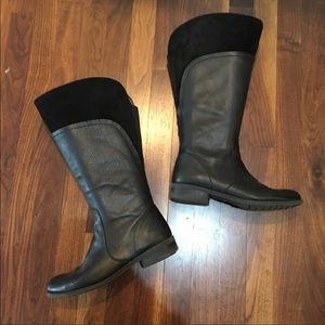 ME TOO riding boot leather and suede wide calfs